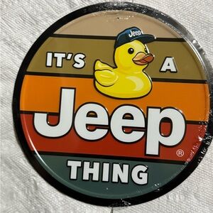 Jeep Yellow Duck Tin Sign